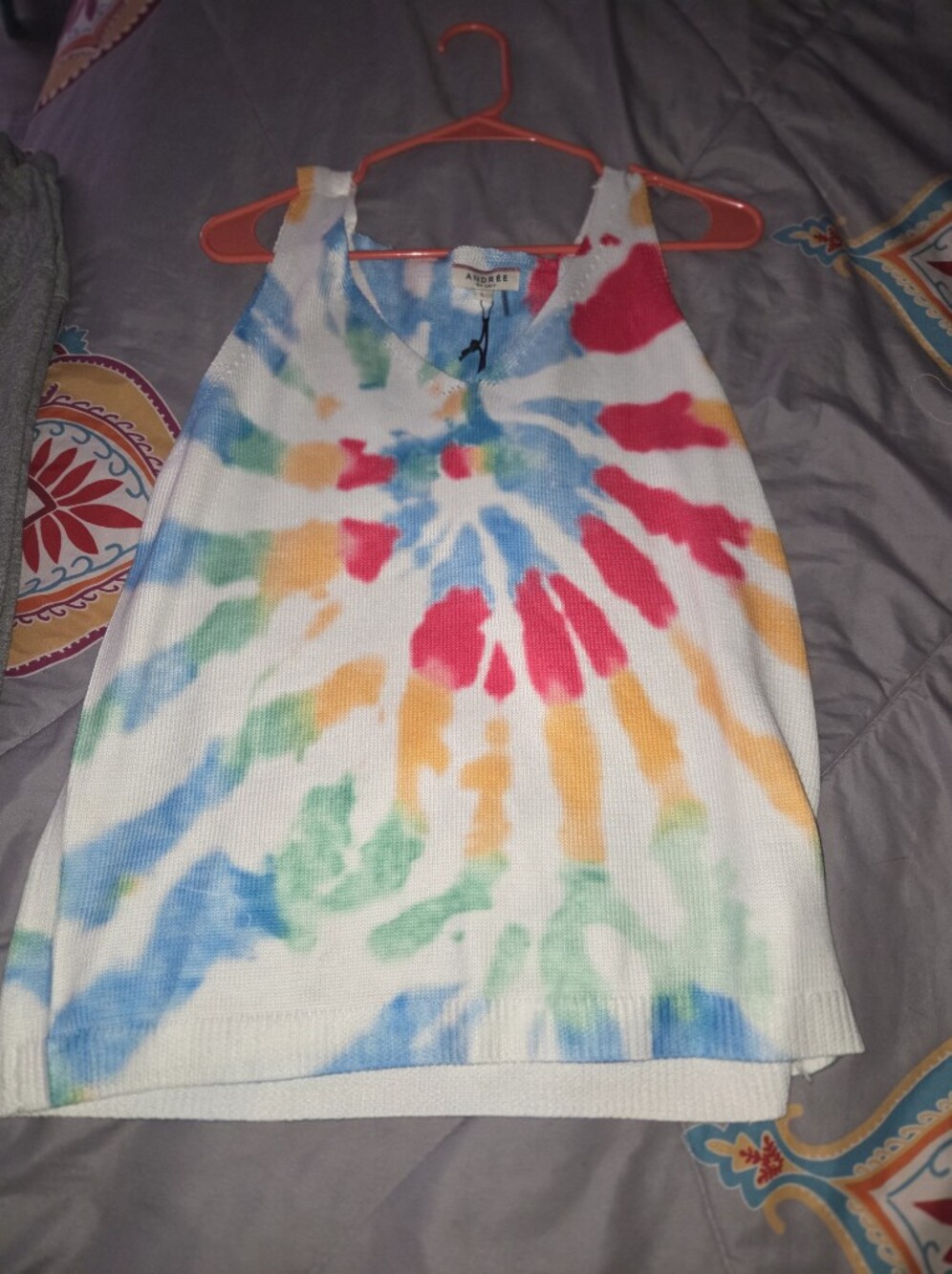 Bright Tie-Dye Tank Top — Multicolor Spiral
